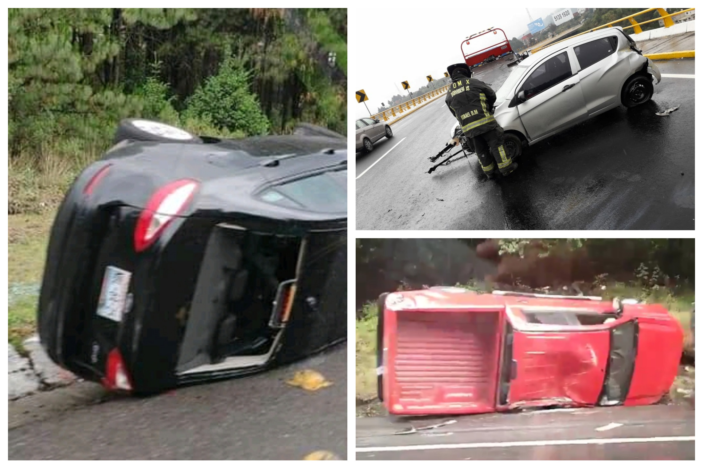 Se registran diversos accidentes automovilísticos en la México - Toluca #regionmx
