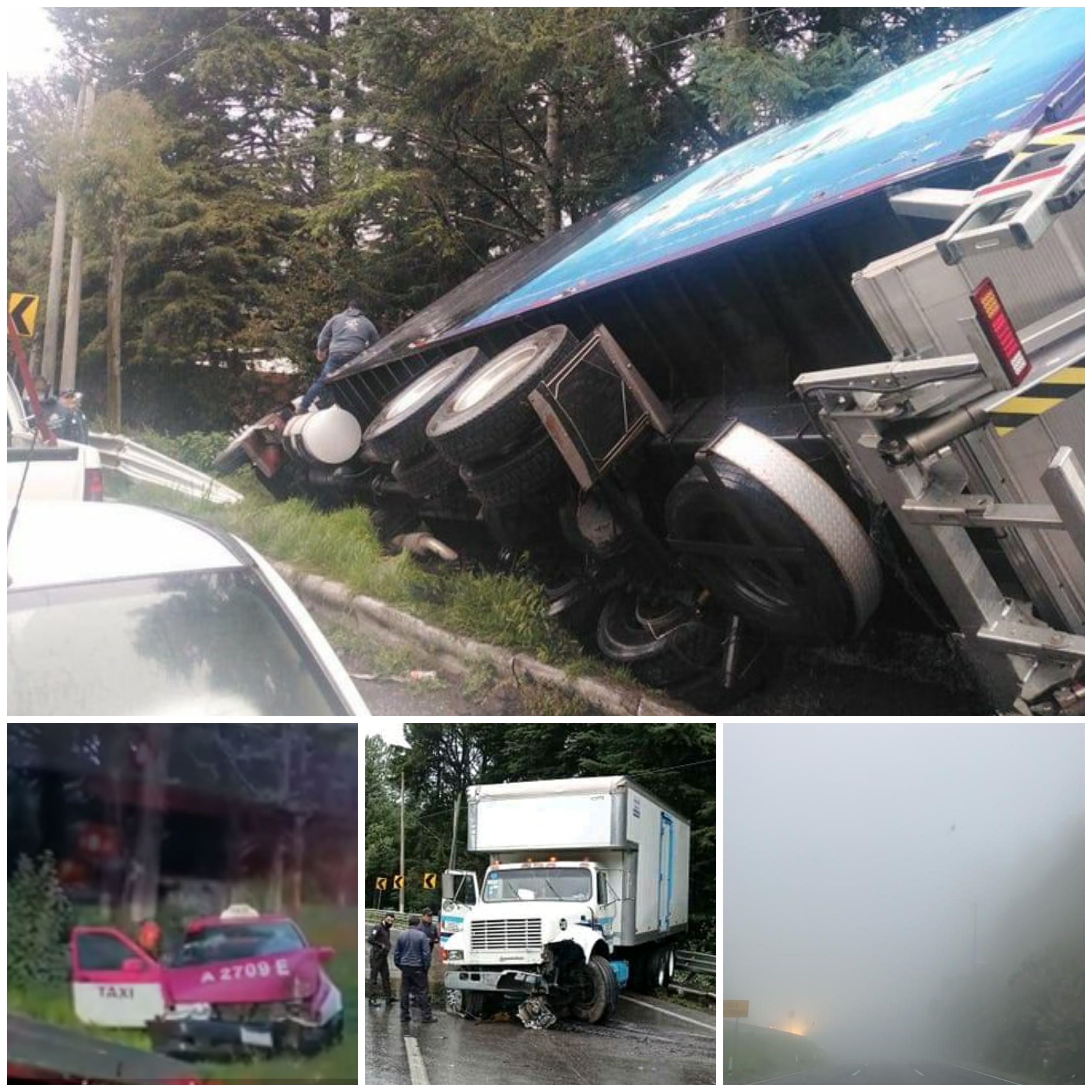 Diversos accidentes en la México - Toluca #regionmx