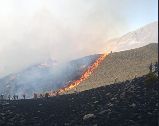 Faldas del volcán Xinantécatl registraron incendio #regionmx