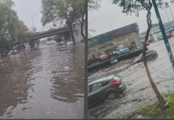 Se encharcan diversos puntos del Valle de México tras lluvia #regionmx